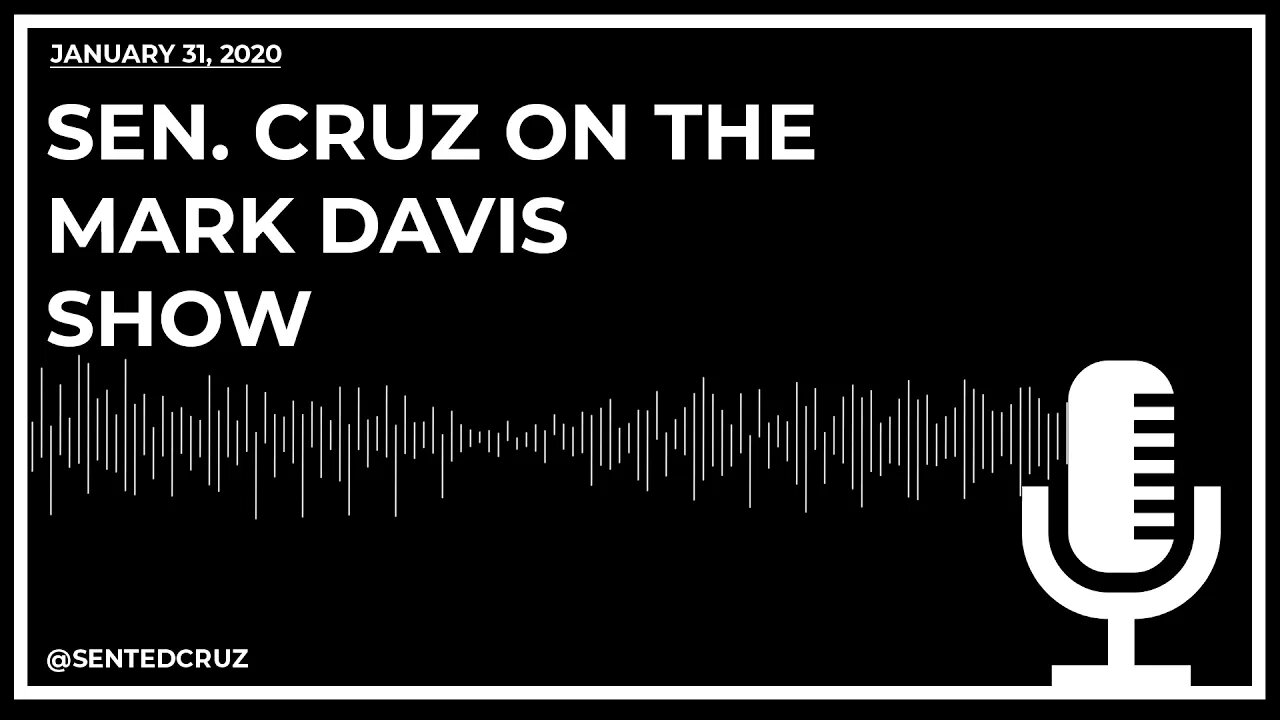 Cruz on the Mark Davis Show: Dems’ Impeachment Moment is Over