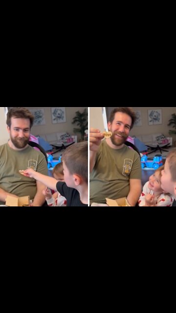 Dad makes naughty Valentine messages kid-friendly in front of his children