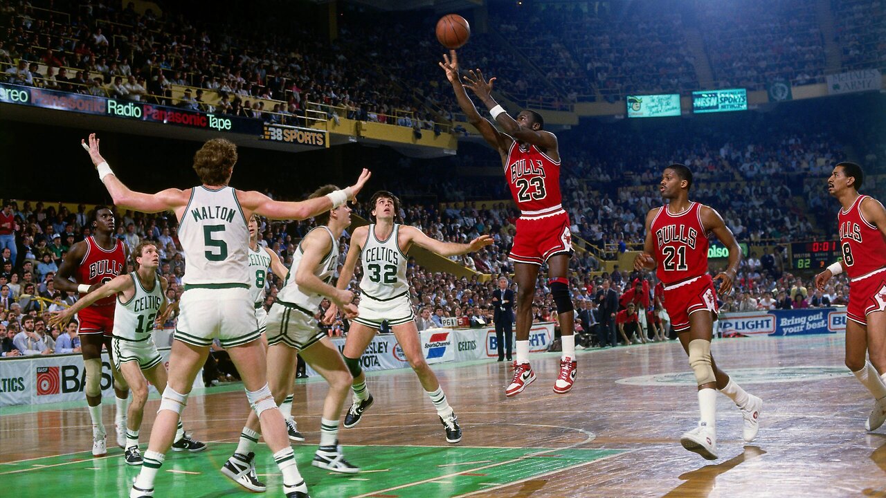 Micheal Jordan in 1986 Playoffs "Unleashing a wild dog" Insane scoring.