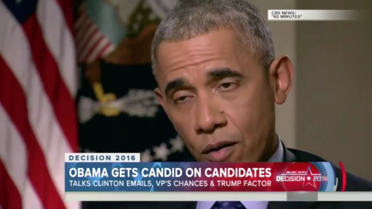 Barack Obama on '60 Minutes' About Hillary's Email Server