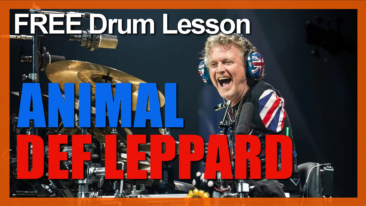 ★ Animal (Def Leppard) ★ Video Drum Lesson | How To Play SONG (Rick Allen)