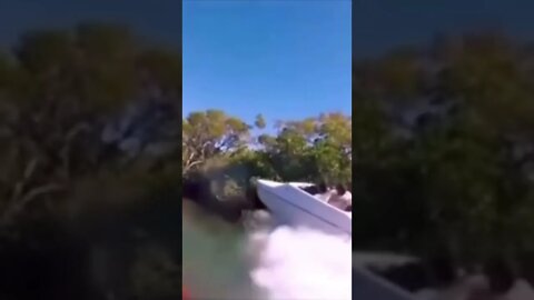 Where was this guy going?😂#shorts #funny #crash #boating #australia