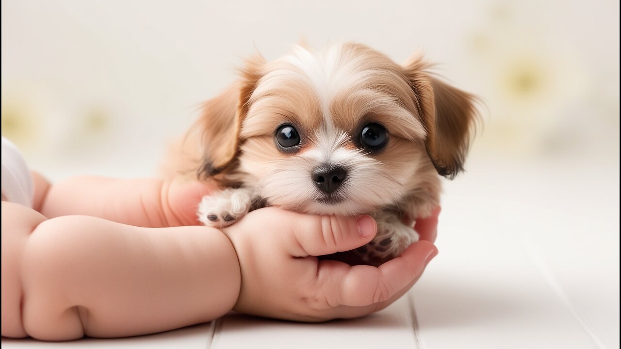 Puppy Meets Baby: A Heartwarming Moment