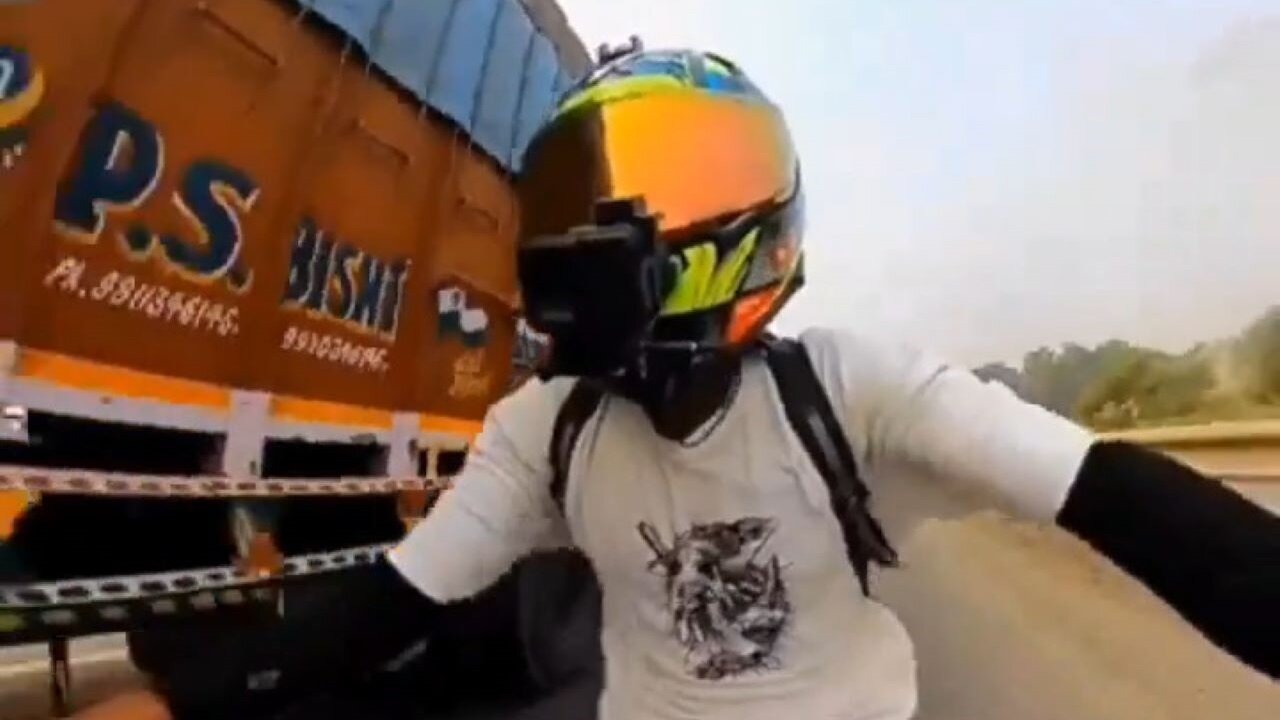 This Motorcyclist Is Both The Dumbest And Luckiest Man Alive