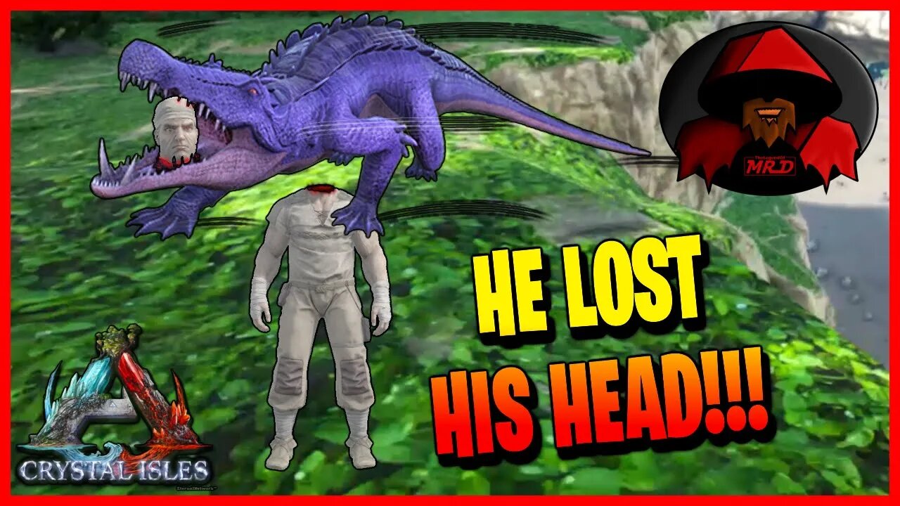 Ark #Shorts - He Lost His Head! | Ark Survival Evolved PS4 - Kaprosuchus Attack!