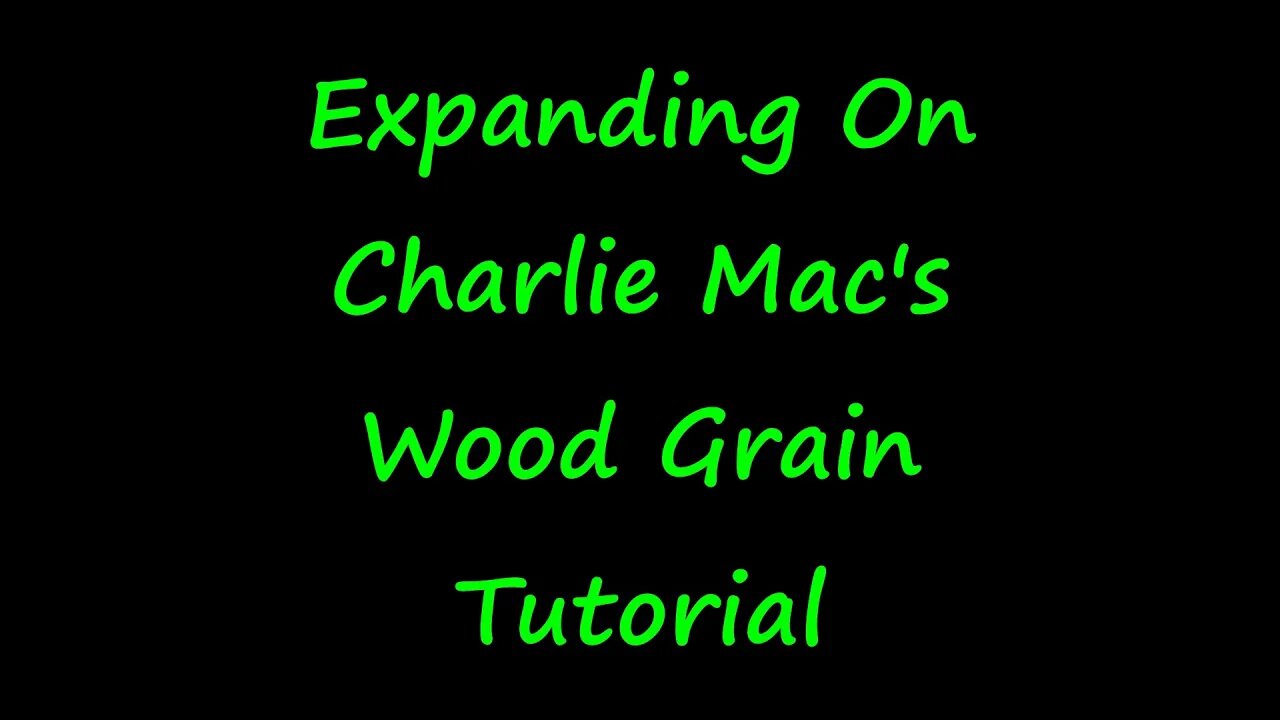 Expanding on Mac's Wood Grain Tutorial