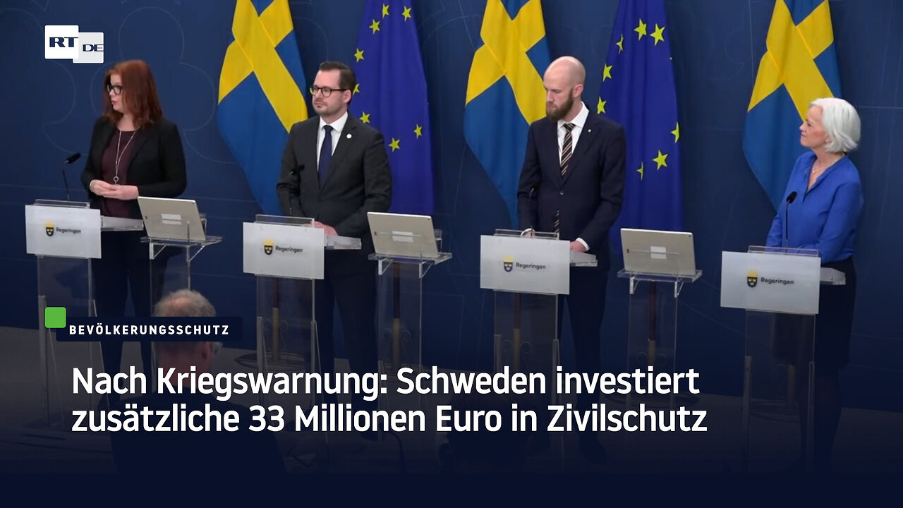 Nach Kriegswarnung: Schweden investiert zusätzliche 33 Millionen Euro in Zivilschutz