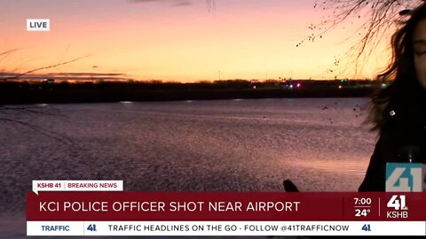 KSHB 41 on scene after KCI officer shot early Friday by airport