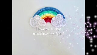 Crocheted Rainbow Delight: A Colorful Applique Creation