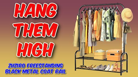 ZHZIRO Freestanding Black Metal Coat Rail Review