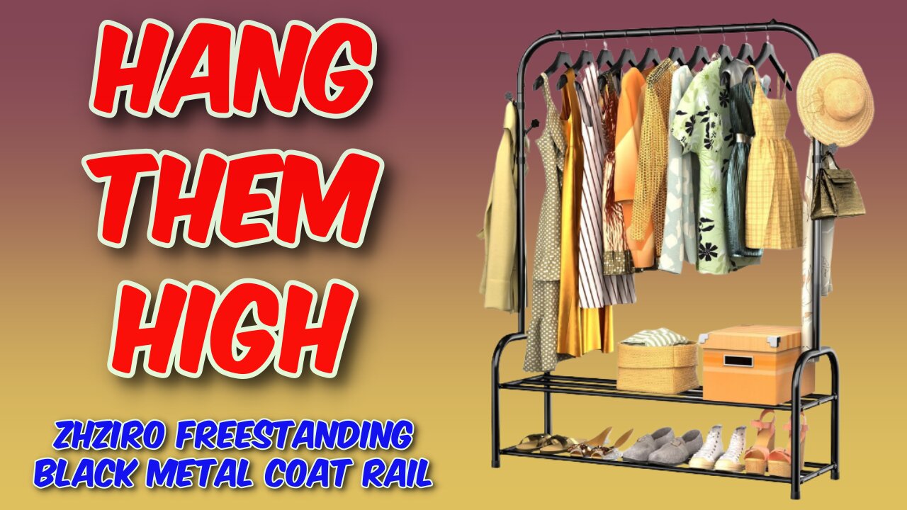 ZHZIRO Freestanding Black Metal Coat Rail Review