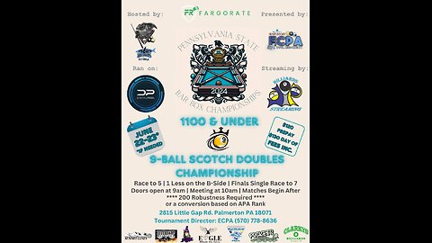 PA State Bar Box Championship 1100 & Under 9 Ball Doubles