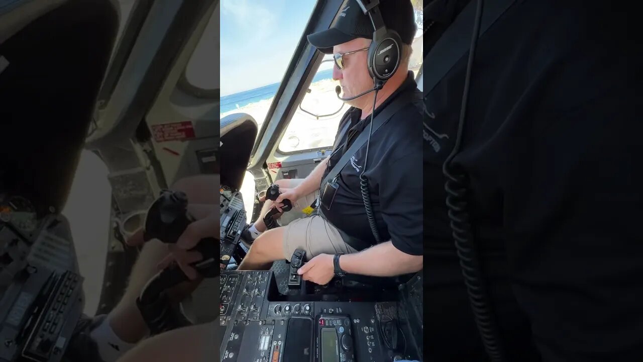 Smooooooth Sikorsky S76 TakeOff from Catalina Island. #Chopper #Pilot #Cockpit