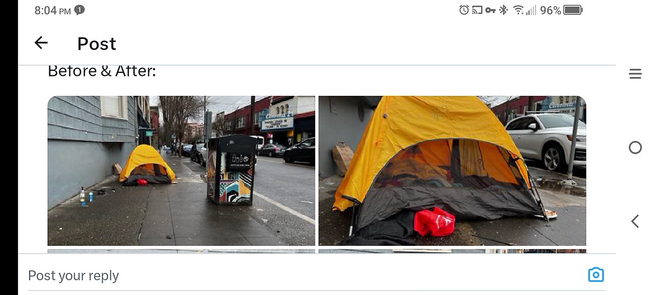 Dude Injures Poor Man by destroying his tent