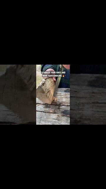 How to Cut Kindling Safely! (With the SHEMANESE) #shorts #safety #camping