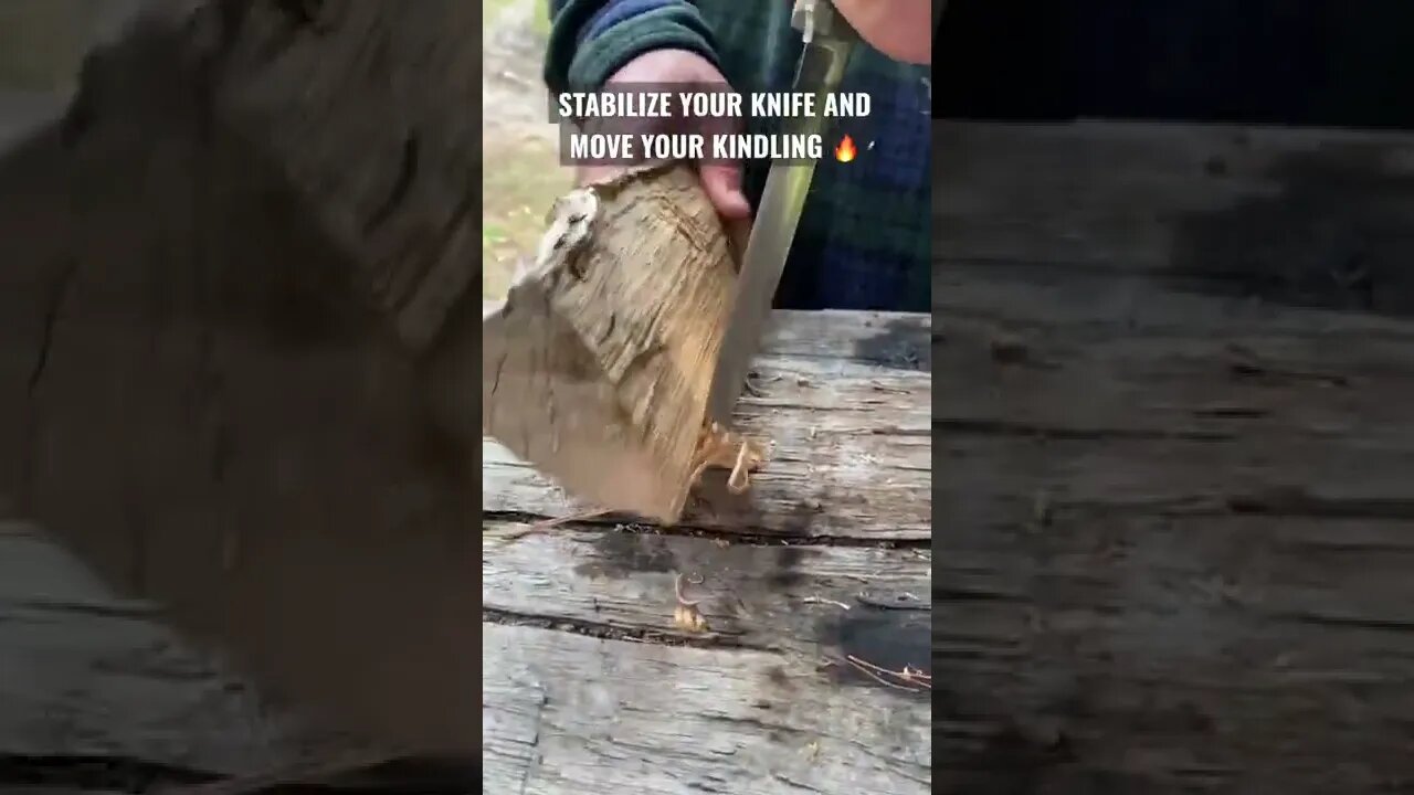 How to Cut Kindling Safely! (With the SHEMANESE) #shorts #safety #camping