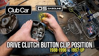 Club Car Drive Clutch Button Clip Position (1988-1996 vs 1997-up)