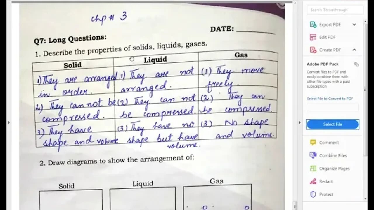 Class 5th Science Matter and Water Cycle Part 3 10 8 2020