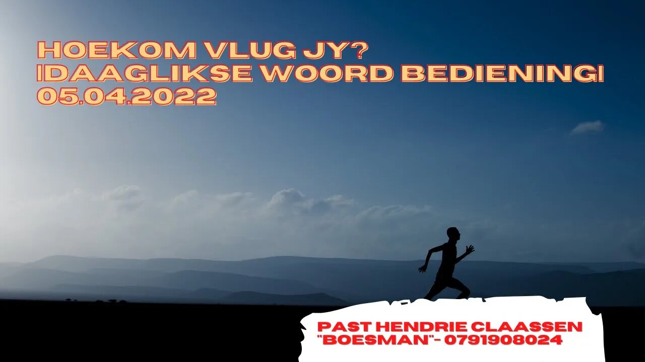 HOEKOM VLUG JY?|DAAGLIKSE WOORD BEDIENING| 05.04.2022