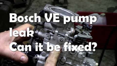 Bosch VE injector pump leak out of the breather. Can it be fixed?