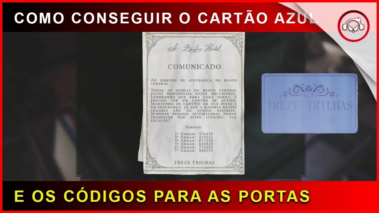 Fobia St Dinfna Hotel, Como conseguir o cartão azul (Jogo Brasileiro) | Super dica