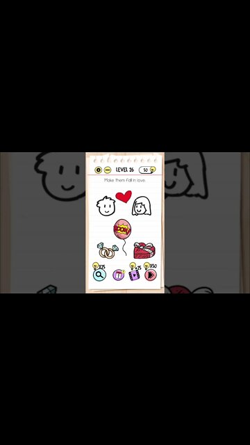 Brain Test Tricky Puzzles Level 26 Make them fall in love.