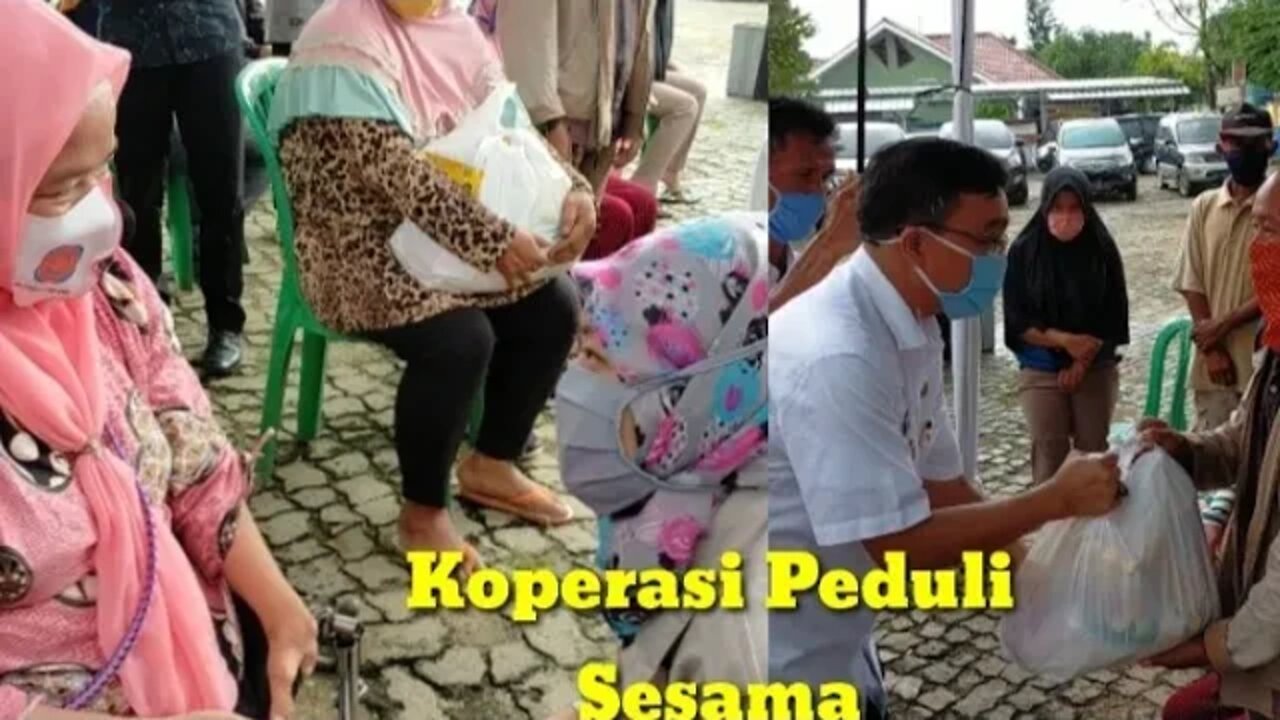 Dinas Koperasi & UKM Lampung Bagikan Sembako ke Pelaku UKM Terdampak Covid-19