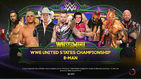 WWE 2K23 Eight Man Elimination US Title Match
