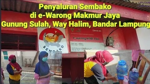 Penyaluran Sembako e-Warong KUBE PKH M Jaya Gunung Sulah Terapkan Protokol Kesehatan Cegah Covid19