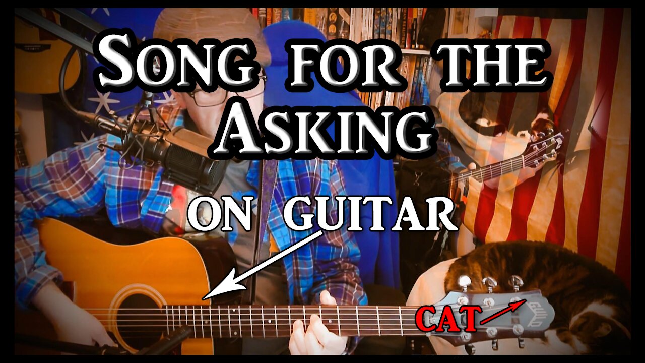 Simon and Garfunkel's Song for the Asking on Guitar (with my cat)