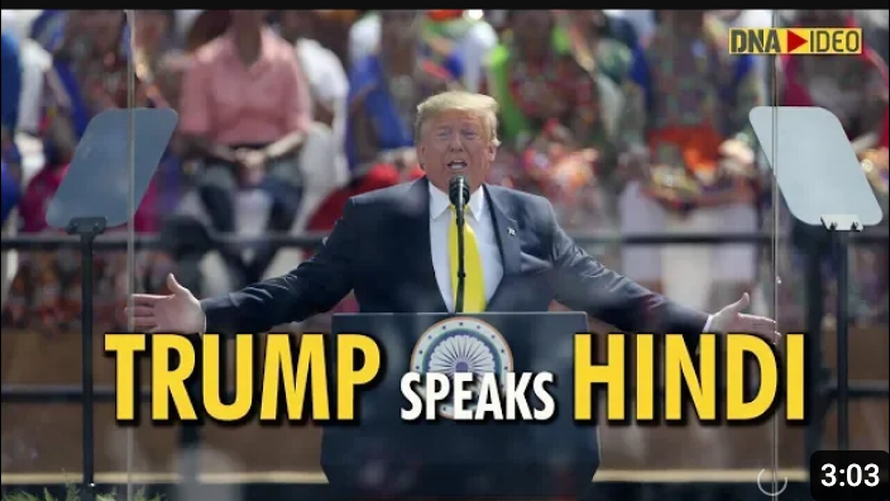 Donald Trum & in Hindi speech