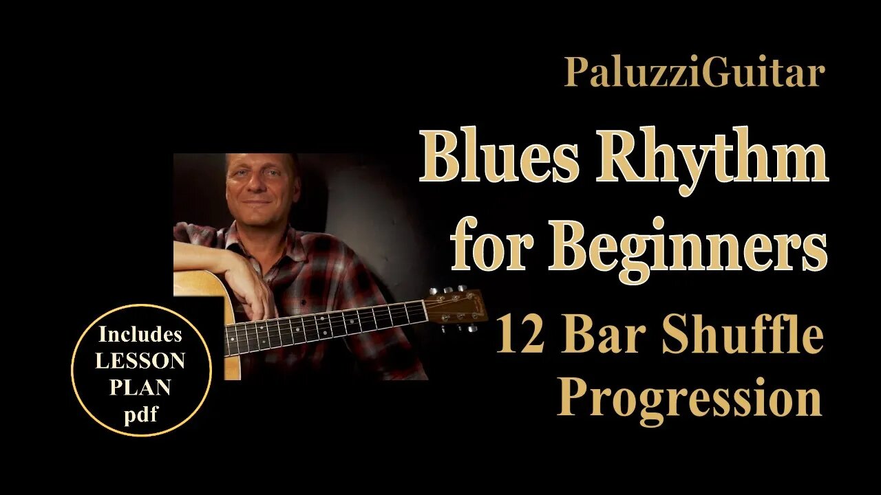 Blues Guitar Rhythm Lesson for Beginners [How to Play 12 Bar Shuffle]