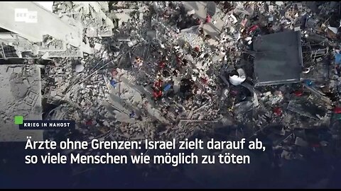 Ärzte ohne Grenzen Israel zielt darauf ab, so viele Menschen wie möglich zu töten! english with german subtitle