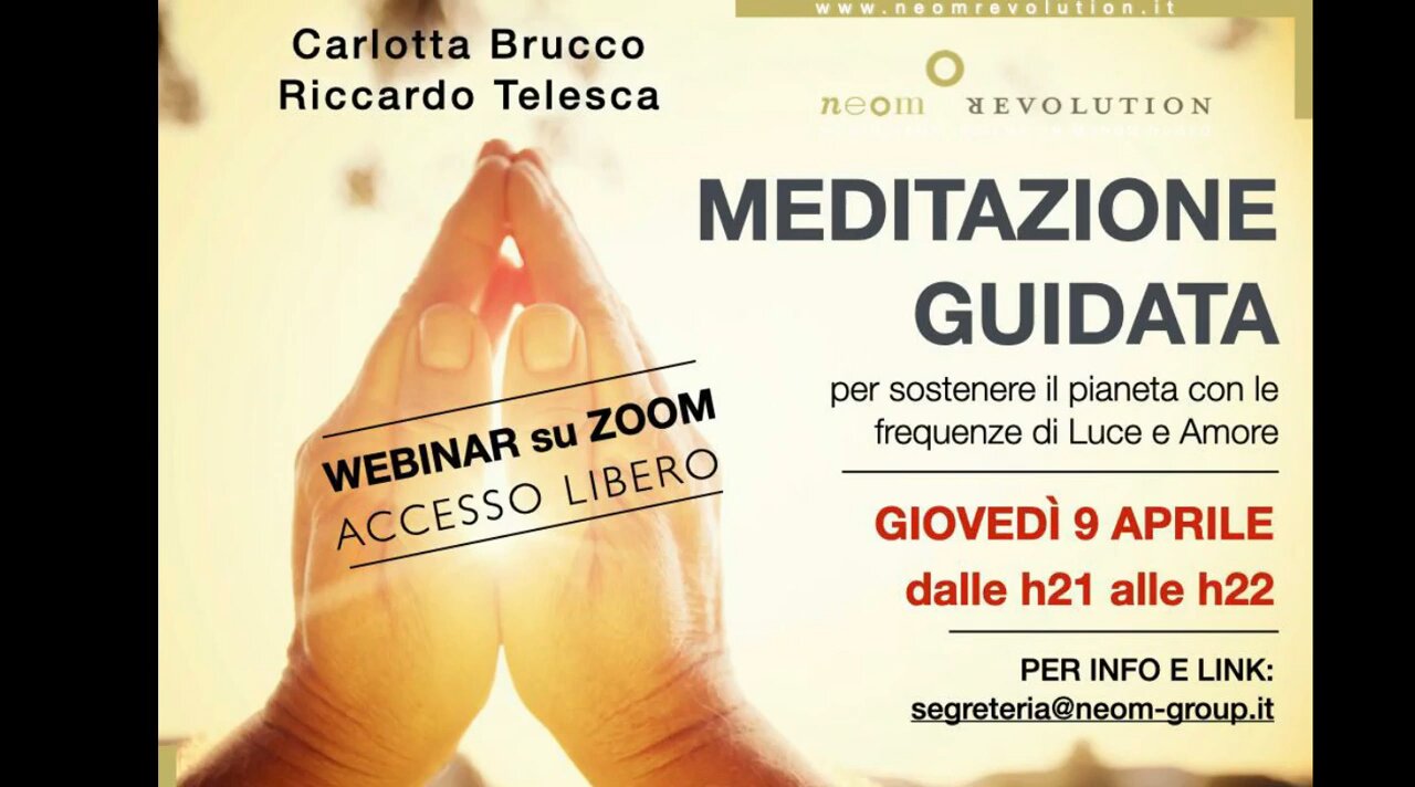 Meditazione guidata con Carlotta Brucco e Riccardo Telesca- giovedì 9 Aprile