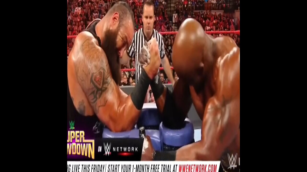 Braun Strowman vs booby lashley arm wrestling || WWE