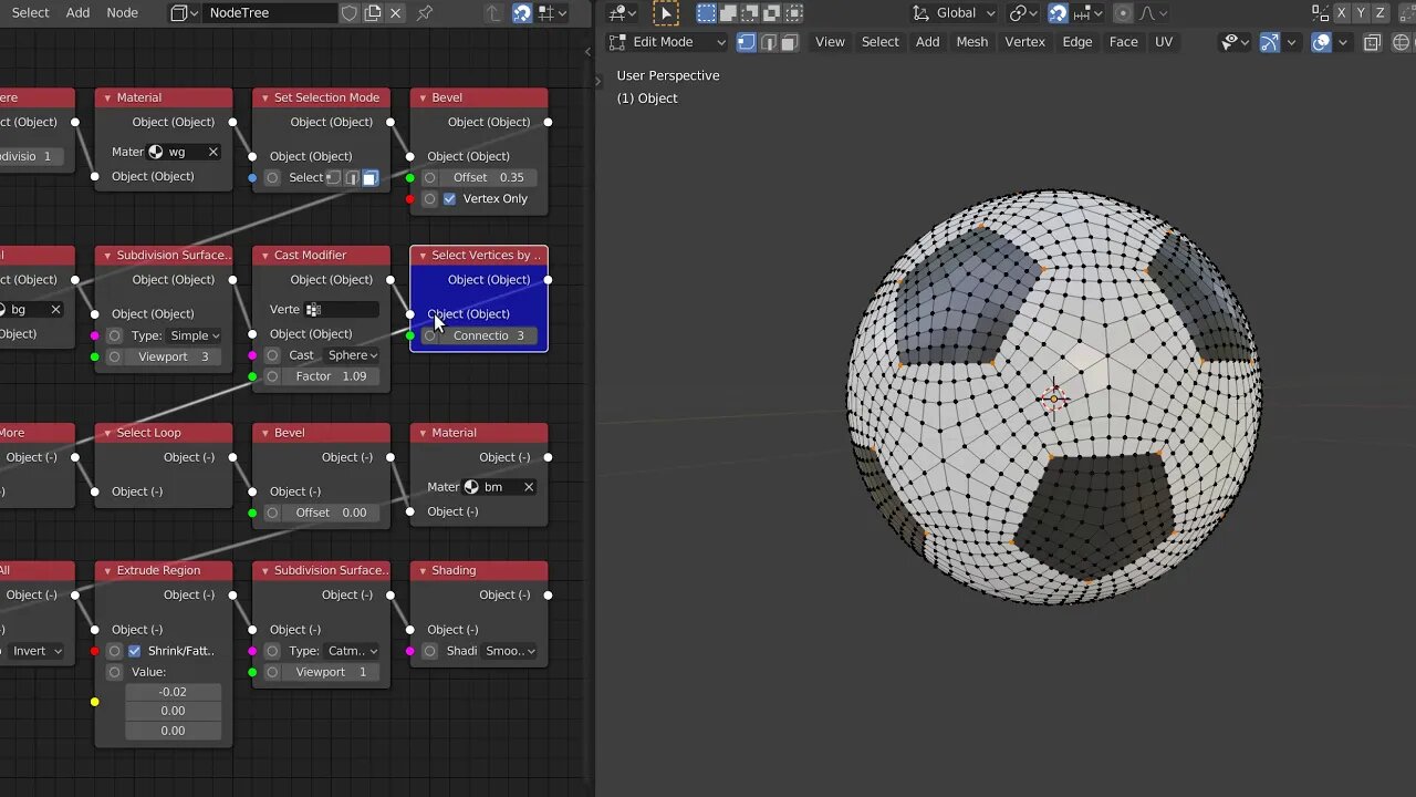 Procedural Soccer ball - Sorcar add-on