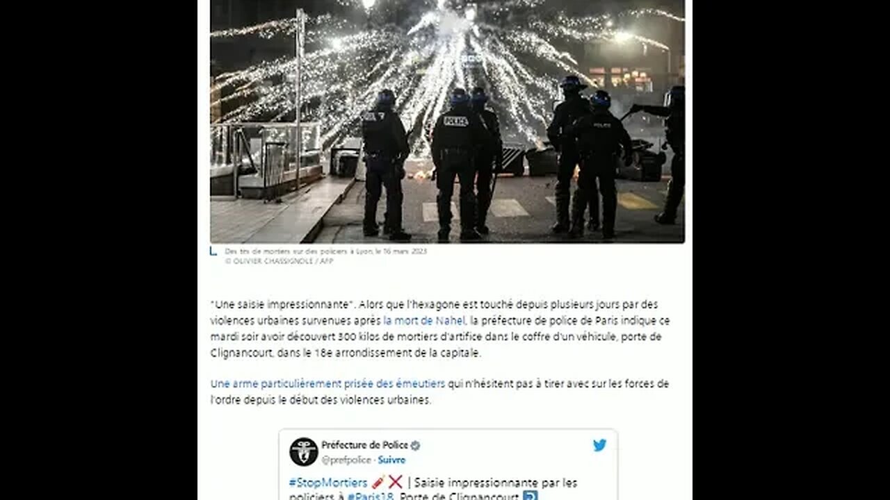 Paris: 300 kilos de mortiers d'artifice découverts dans un véhicule, trois personnes interpellées