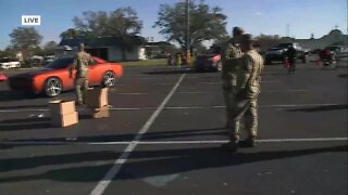 National Guard giving out materials to residents in DeSoto County