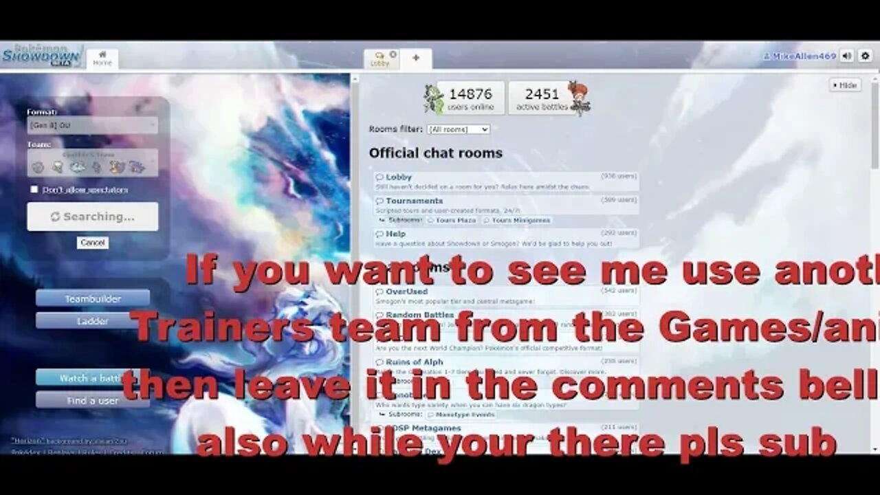 Playing Pokemon ShowDown OU But Using Cynthia's Team