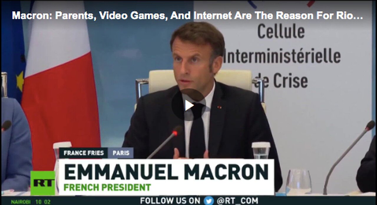 Parents, video games and the internet are the reasons for the ongoing riots in France