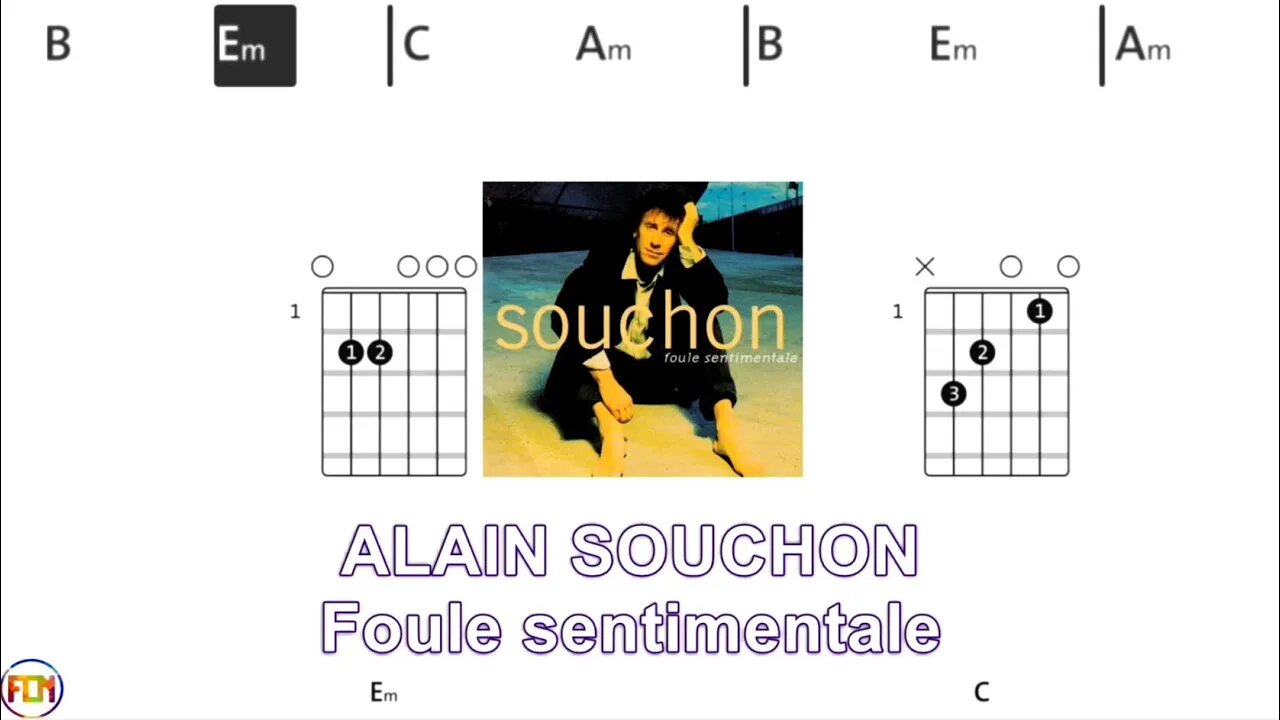 ALAIN SOUCHON - Foule sentimentale - (Chords & Lyrics like a Karaoke) HD