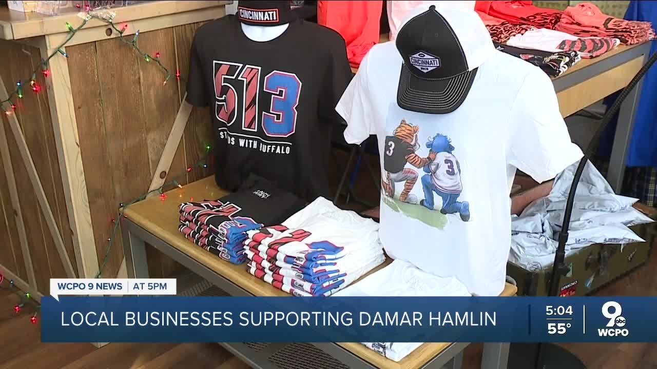 Local businesses support Damar Hamlin