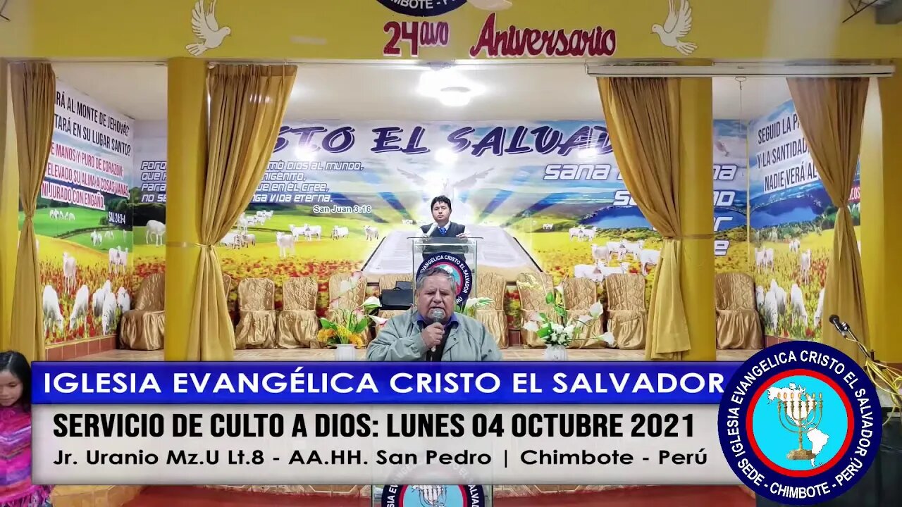 SERVICIO DE CULTO A DIOS: LUNES 04 OCTUBRE 2021
