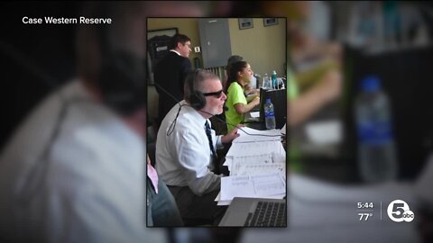 CWRU president calls softball game