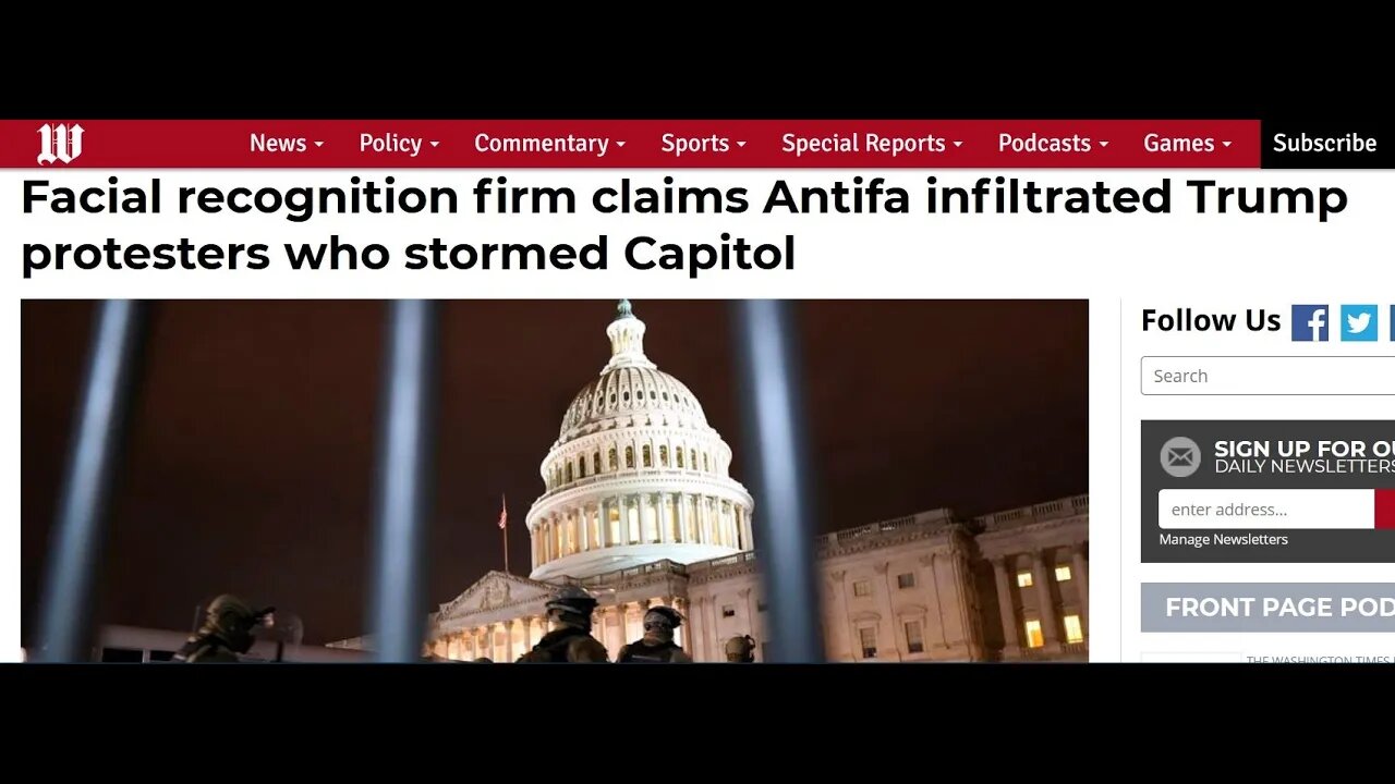 Antifa was sent to storm the Capitol