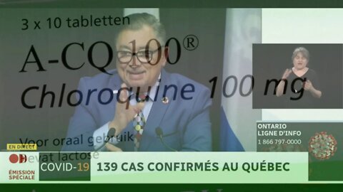 Espoir avec la chloroquine pour le virus au Québec?