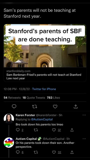Stanford’s parents of SBF are done teaching.