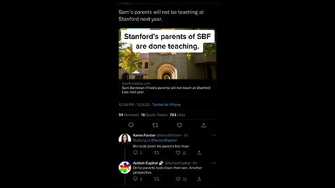 Stanford’s parents of SBF are done teaching.