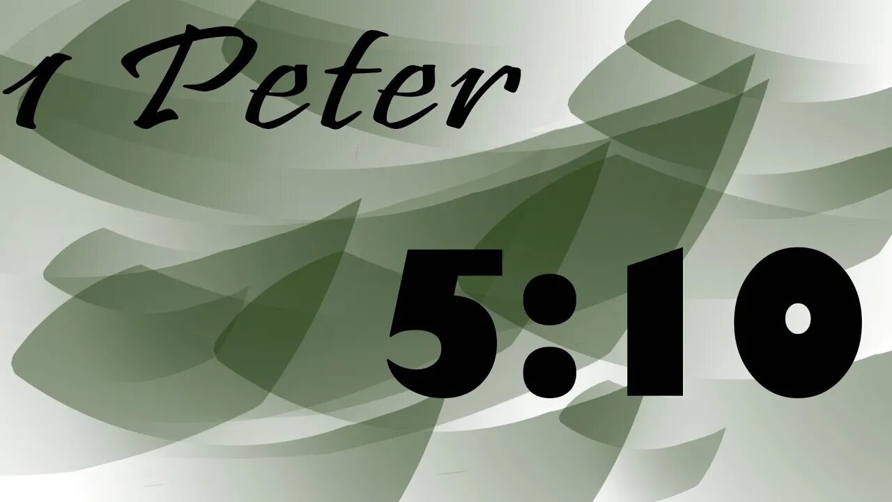 Verse of the Week|1 Peter 5:10
