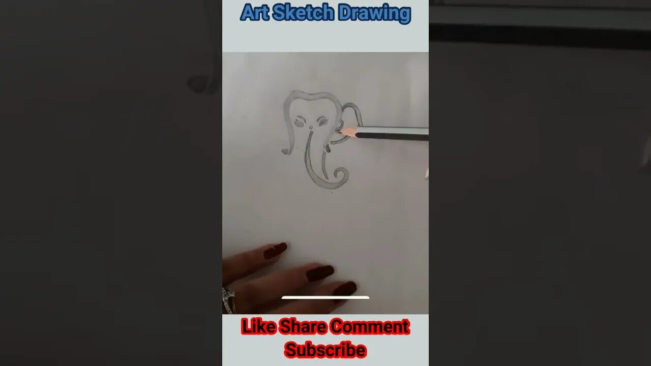 Ganpati Bappa Drawing Step by Step ll How to Draw Ganpati Step by Step Short-2 #shortdrawingvideo